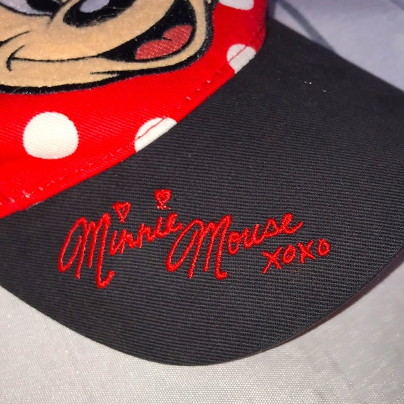 DISNEY PARKS Minnie Mouse Ears Polka Dot Hat Cap Embroidered XOXO TODDLER GIRL - Picture 2 of 12